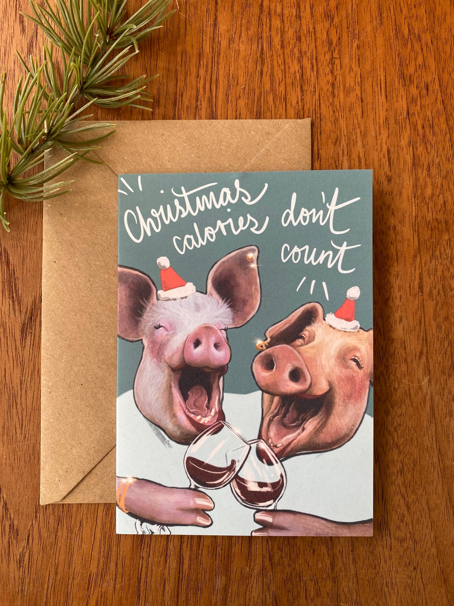 Card with envelope - Christmas Calories