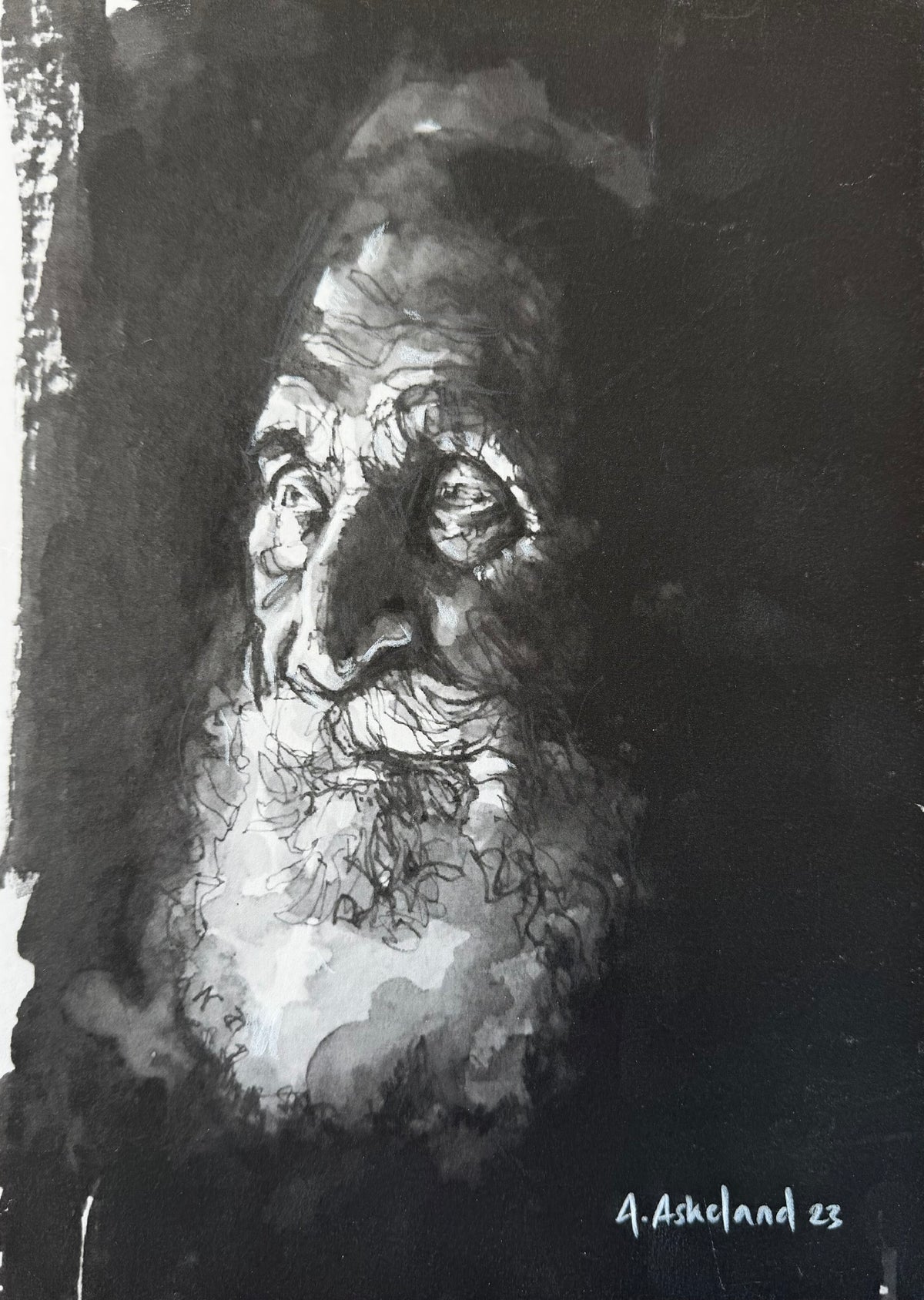 Old man II - signert giclée-print