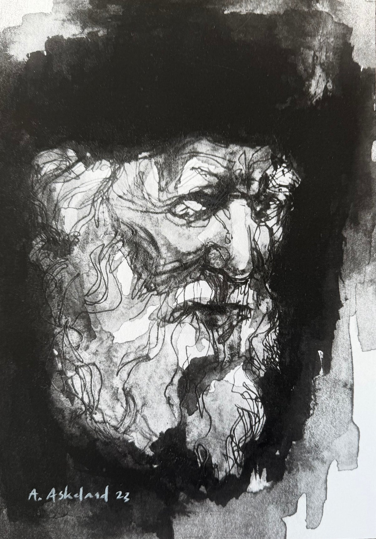 Old man I - signert giclée-print