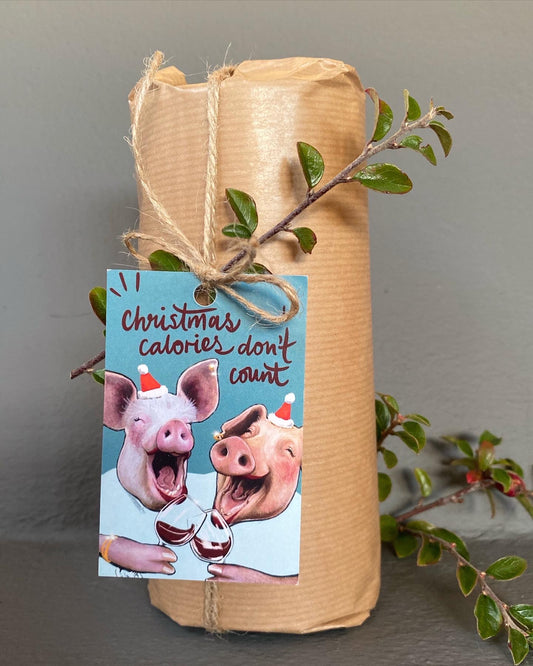 5 pk gift tags - Christmas calories don´t count