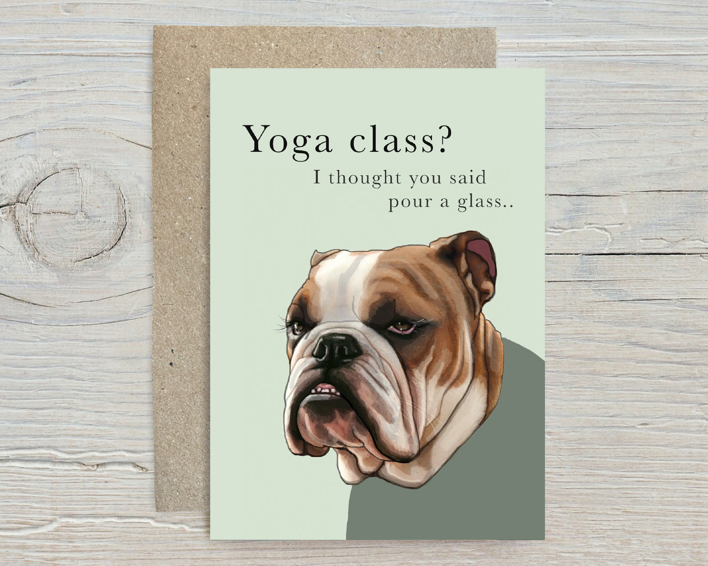 Card with envelope - Yoga class