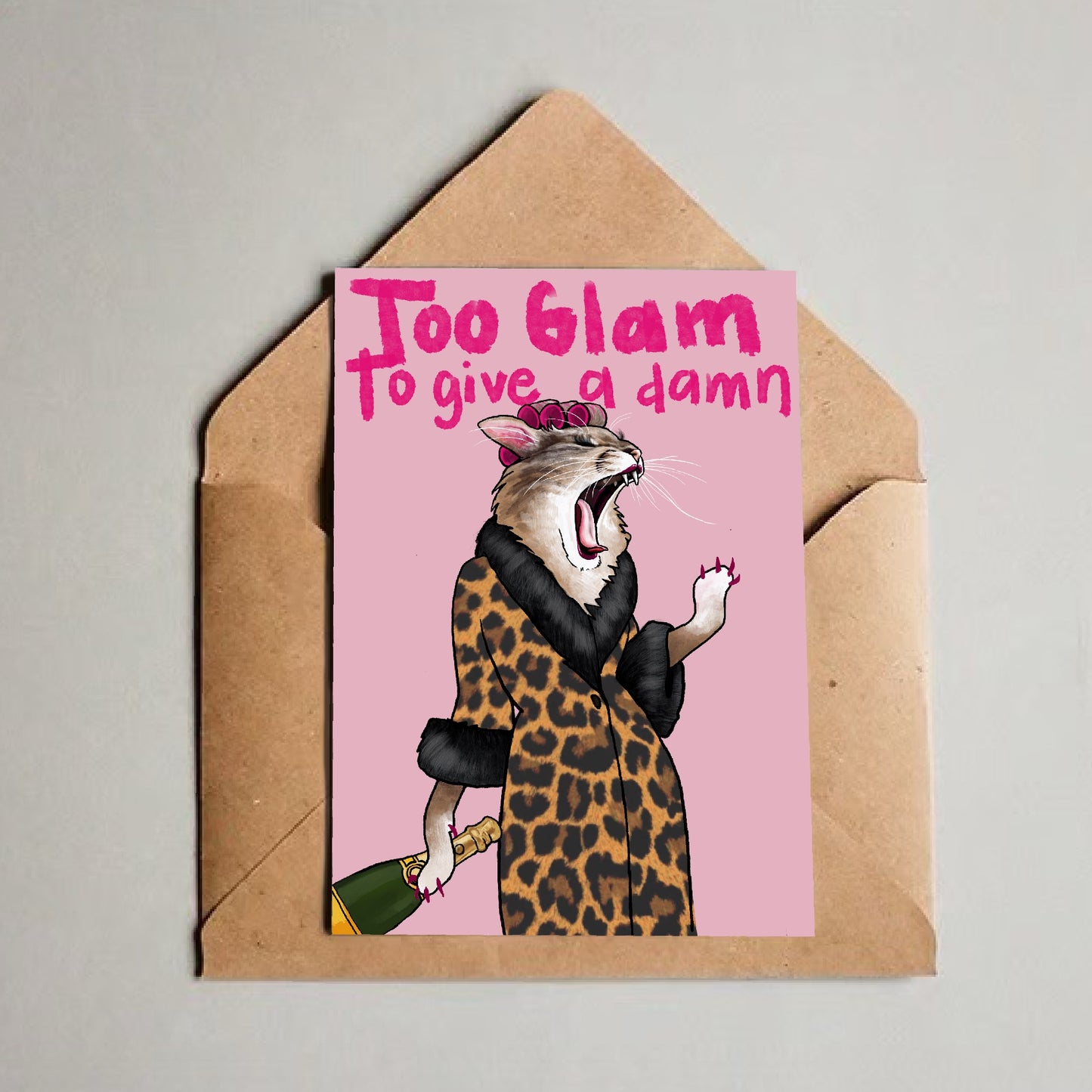 Card with envelope - Too glam