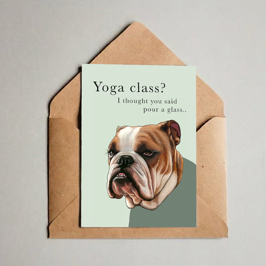 Card with envelope - Yoga class