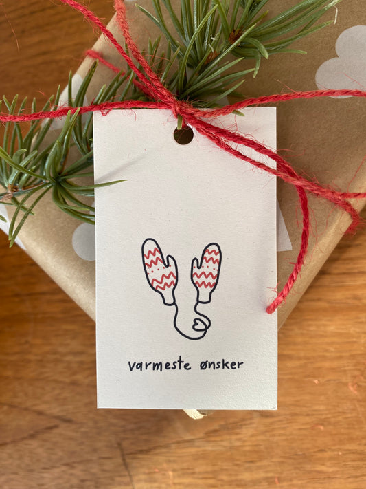5 pk gift tags - Varmeste ønsker