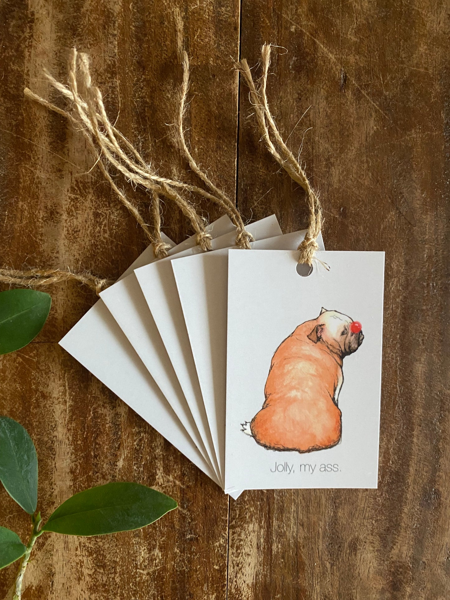 5 pk gift tags - Jolly my ass